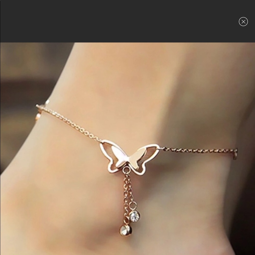 Butterfly ankle bracelet